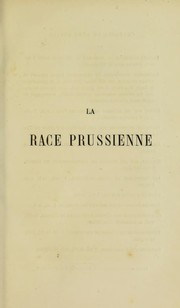 Cover of: La race Prussienne ... by Armand de Quatrefages de Bréau