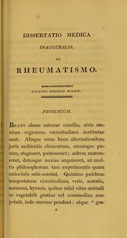 Cover of: Dissertatio medica inauguralis, de rheumatismo ...