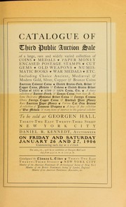 Cover of: Catalogue of third public auction sale ...