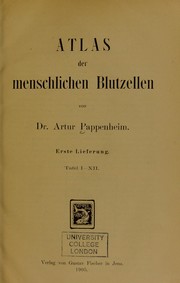 Cover of: Atlas der menschlichen Blutzellen by Artur Pappenheim