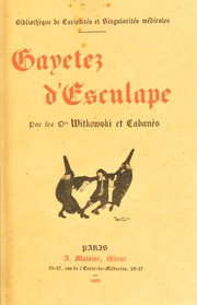 Cover of: Gayetez d'Esculape