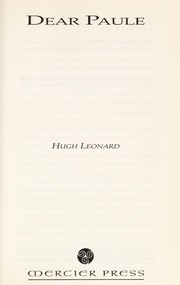 Dear Paule by Hugh Leonard