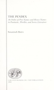 Cover of: The PENDEX by Susannah Bates