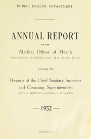 [Report 1952] by Accrington (England). Borough Council