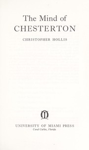 Cover of: The mind of Chesterton.