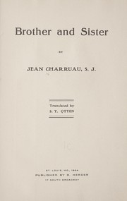 Cover of: Brother and sister by Jean Charruau, Jean Charruau