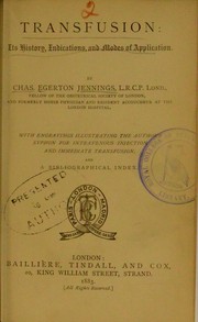 Cover of: Transfusion by Charles Egerton Jennings