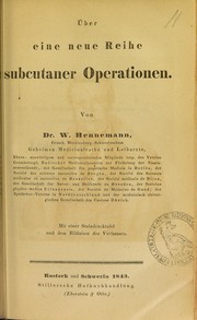 ©ber eine neue Reihe subcutaner Operationen by Wilhelm Hennemann