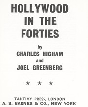 Cover of: Hollywood in the forties by Charles Higham