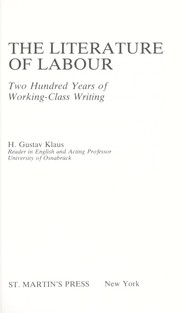 Cover of: The literature of labour: two hundred years of working-class writing