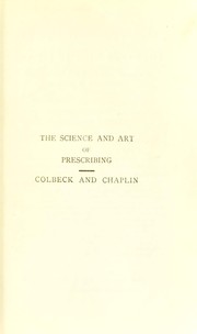 Cover of: The science and art of prescribing
