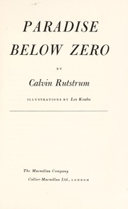 Cover of: Paradise below zero. | Calvin Rutstrum