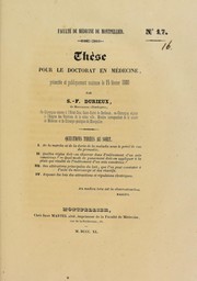 Th©·se pour le doctorat en m©♭decine, pr©♭sent©♭e et publiquement soutenue le 15 f©♭vrier 1840 by S.F. Durieux