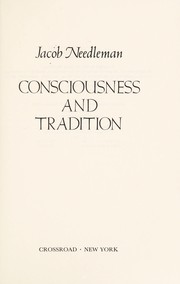 Cover of: Consciousness and tradition