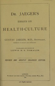 Cover of: Health-culture by Gustav Jäger
