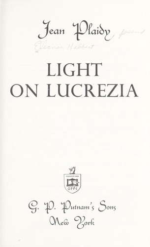 Light on Lucrezia by Victoria Holt