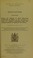 Cover of: Regulations under which grants in respect of the provision of meals for children attending public elementary schools in England and Wales will be made by the Board of Education during the year ending on the 31st March 1915, if provision is made by Parliament for the purpose