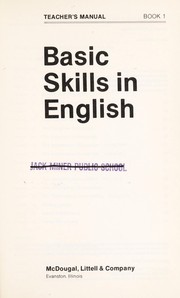 Cover of: Basic Skills in English Book 1