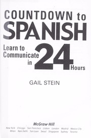 Cover of: Countdown to Spanish : learn to communicate in 24 hours