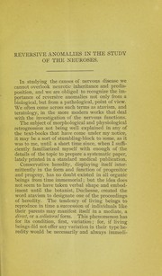 Reversive anomalies in the study of the neuroses by Irving Collins Rosse