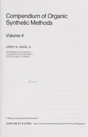 Cover of: Compendium of organic synthetic methods.