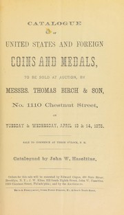 Cover of: Catalogue of United States and foreign coins and medals ...