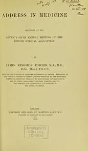 Cover of: Address in medicine