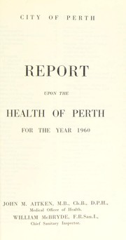 Cover of: [Report 1960] by Perth (Scotland). City Council