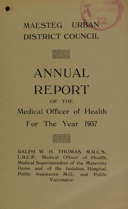 Cover of: [Report 1937] | Maesteg (Wales). Urban District Council