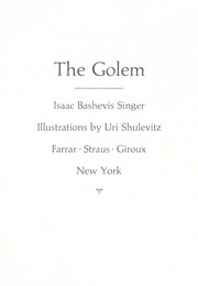 Cover of: The golem by Isaac Bashevis Singer