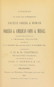 Catalogue of fine and interesting ancient Greek & Roman, foreign & American coins & medals by Chapman, S.H. & H.