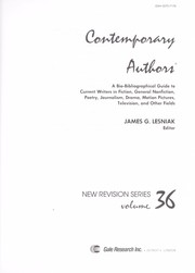 Cover of: Contemporary Authors New Revision, Vol. 36