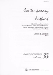 Cover of: Contemporary Authors New Revision Series, Vol. 33