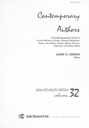 Cover of: Contemporary Authors New Revision, Vol. 32