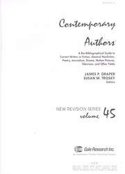 Cover of: Contemporary Authors New Revision, Vol. 45 | James P. Draper
