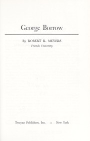 George Borrow by Robert Rex Meyers