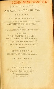 Cover of: Synopsis nosologi©Œ methodic©Œ by William Cullen