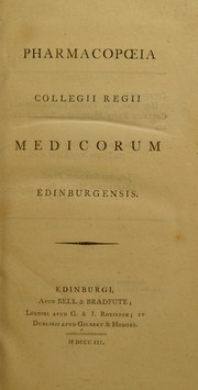 Cover of: Pharmacopoeia Collegii Regii Medicorum Edinburgensis