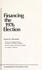 Cover of: Financing the 1976 election