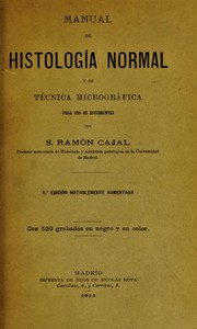 Cover of: Manual de histolog©Ưa normal y de t©♭cnica microgr©Łfica para uso de estudiantes