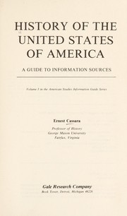 Cover of: History of the United States of America: a guide to information sources