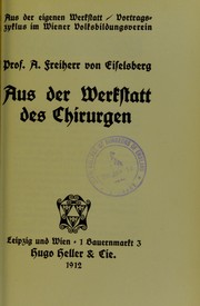 Cover of: Aus der Werkstatt des Chirurgen