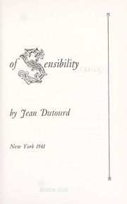 Cover of: The man of sensibility. by Jean Dutourd
