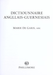 Cover of: Dictiounnaire Angllais-Guernnesiais