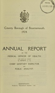 Cover of: [Report 1924]