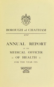 [Report 1923] by Chatham (Kent, England). Borough Council