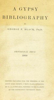 Cover of: A Gypsy bibliography