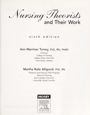 Cover of: Nursing theorists and their work