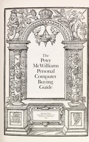 Cover of: The Peter McWilliams personal computer buying guide.
