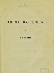 Cover of: Thomas Bartholin
